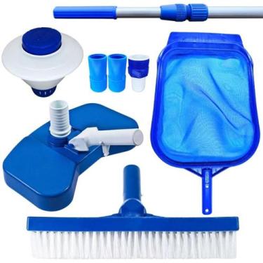 Imagem de Kit Limpeza Para Piscinas Com Clorador E Cabo De 2 Metros - Shopnegoci