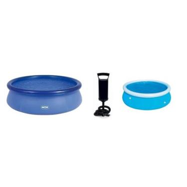 Imagem de Piscina Mor 2400 Litros + Capa Aquecedora BW 2,44 m + Bomba de Inflar