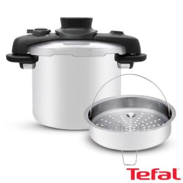 Imagem de Panela de Pressão Tefal Opti'Space 7 Litros em Inox com Fundo Triplo e