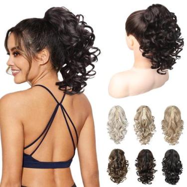 Imagem de Extensão de rabo de cavalo REECHO Classic Loose Curly Wavy Dark Brown