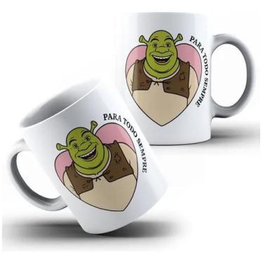 Imagem de Xícara Caneca Personalizada de Porcelana Cerâmica Ogro Shr ek Para Tod