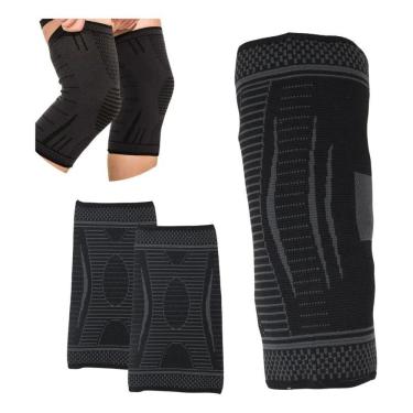 Imagem de 2X Kit 2 Joelheira Compressão Ajustável Tensor Alívio Exercí