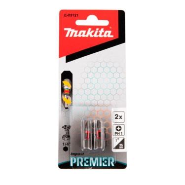 Imagem de Kit 2 Bits Phillips Torcao 25Mm Ph1 Premier Makita E-03121