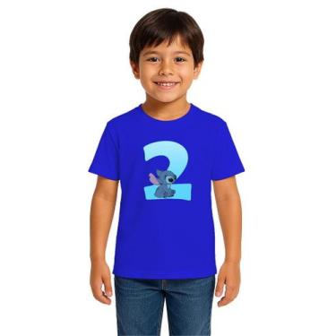 Imagem de Camiseta infantil stich idade unissex camiseta 100 algodao - SEM MARCA
