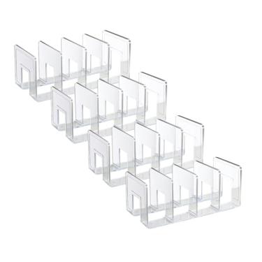 Imagem de Marte Vanci Classificador de arquivos de acrílico transparente, organizador de arquivos de mesa resistente, suporte para livros, bolsa de mão, divisória de embreagem, suporte de pasta de arquivo para