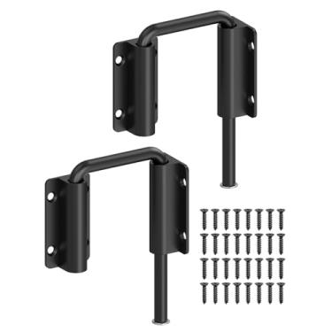 Imagem de MeBantoo Trava de trava de porta deslizante de pátio em U atualizada - Trava de segurança de liga de alumínio de 90/180 graus para celeiro, jardim, portão de cerca, janela - montagem em vários ângulos