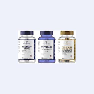 Imagem de Vitamina B12 412% + Triptofano 860mg + Magnésio 350mg 90 Cáp - VITA TR
