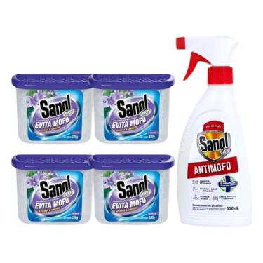 Imagem de Kit AntiMofo Total Sanol Anti Mofo 330ml Remove Mofo, Bolor e Odor de 