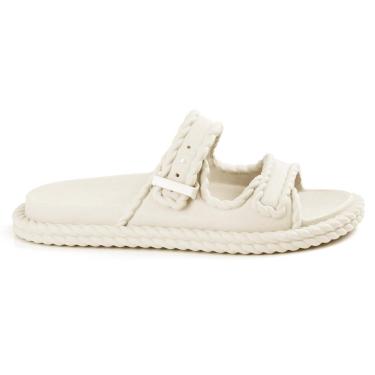 Imagem de Sandália Papete Slide Anatômica Leve Macia Confortável Tira Ajustável Trançada Resistente-Feminino