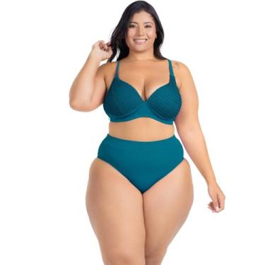 Imagem de Biquini Cortinão Alta Sustentação Calcinha Alta Modeladora - HYPE MODA