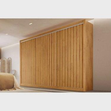 Imagem de Guarda Roupa Ripado 3 Portas 6 Gavetas - York-Peroba Europa - Móveis E