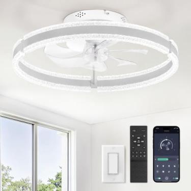 Imagem de Ventilador de teto LEDIARY de 20" com controle remoto de luz regulável