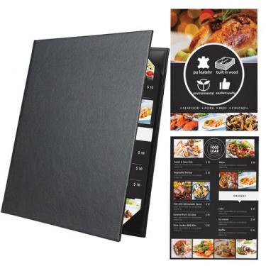 Imagem de Suporte de menu JK PREMUS Leather Double View 8,5x11 preto