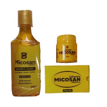 Imagem de Kit Sabonete Líquido + Pomada Micosan + Sabonete Em Barra