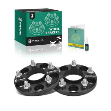 Imagem de YHTAUTO Espaçadores de roda centralizados de cubo de 5 x 4,5 15 mm compatíveis com modelos Nissan e Infiniti, Altima, Rogue, Sentra, Murano, QX60, Q50, QX50, 5x114,3 mm Espaçadores de pneu com pinos