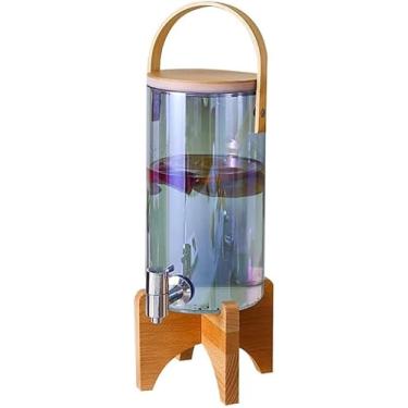 Imagem de Garrafa De água Fria De Grande Capacidade Com Torneira Dispensador De Bebidas De Vidro Portátil Balde De água Fria Doméstico Dispensadores De Bebidas Para Festas, Colorful, 3.1L