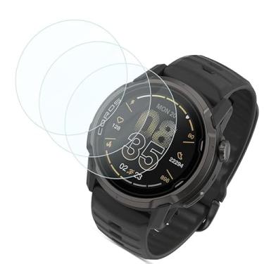 Imagem de Futanwei Protetor de tela para smartwatch COROS APEX 4 de 42 mm de 1,2 polegadas [pacote com 3] película de vidro temperado HD [dureza 9H] [antiarranhões] [livre de bolhas] compatível com relógio