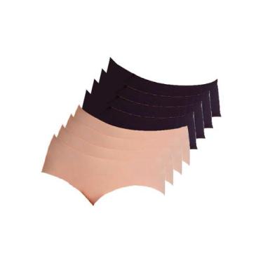 Imagem de Kit com 8 Calcinhas Caleçon Hope 30850 Colorido, Bege, G