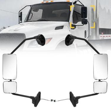 Imagem de Conjunto de espelho manual preto para International MV 2022+ fixo, reposição de ajuste OEM - lado direito