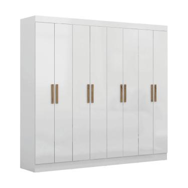 Imagem de Guarda Roupas Casal 8 Portas 4 Gavetas Prime Maxel Branco