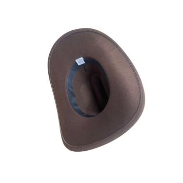 Imagem de Chapéu De Vaqueiro Ocidental Do Vintage Aba Larga Cavalheiro Jazz Chapéus Cowgirl E Cowboy Cor:marron