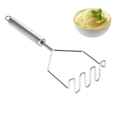 Imagem de Amassador Espremedor de Batatas e Legumes em Aço Inox Premium com Cabo Reforçado para Cozinha- Qualidade e Praticidade