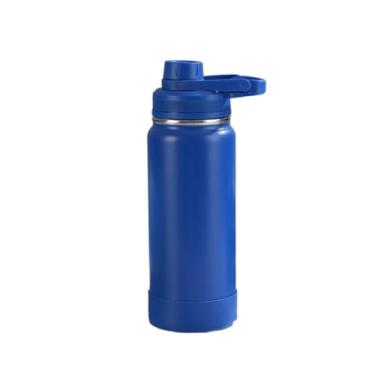 Imagem de Garrafa TéRmica Esportiva em Aço InoxidáVel com Proteção TéRmica em Silicone e AlçA Isolada, 350 ml(azul escoro,350ml)