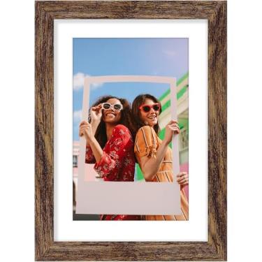 Imagem de Vittanly Porta-retrato 12 x 18 cm, exiba imagens 10 x 15 cm com tapete ou 12 x 18 cm sem tapete, material premium com acrílico resistente a quebras, moldura para foto para exibição de parede ou mesa