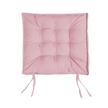 Imagem de Assento Futon 40x40 Almofada Grande Para Pallet Cadeira Banco Decorativo(Rosa Claro)