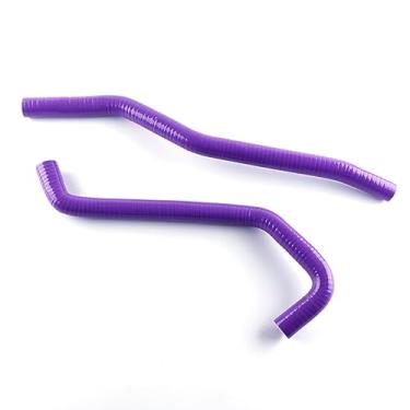 Imagem de XAJINGSU Kit de mangueira de refrigeração de radiador de silicone ATV compatível com Yamaha Raptor 700 2006-2011, 2 peças, 11 cores (roxo)