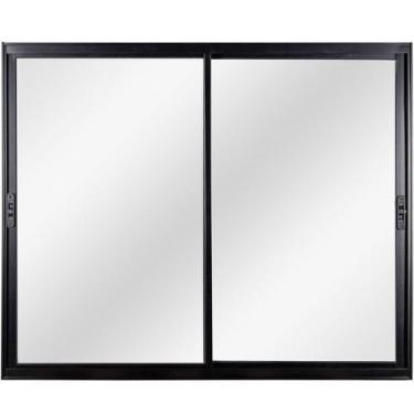 Imagem de Janela Correr 2 Folhas Móveis sem Grade Vidro Liso 120x100cm Ecosul Es