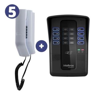 Imagem de Kit Porteiro Coletivo Collective 8 Pontos + 5 Tdmi Intelbras