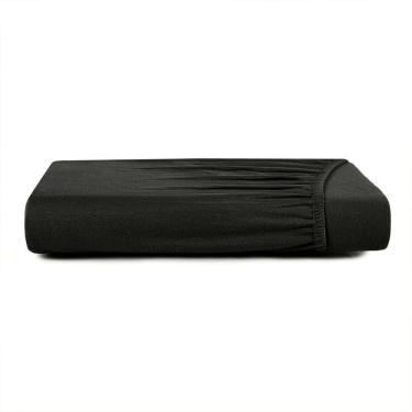 Imagem de Lençol com Elástico Solteiro King  Altenburg Malha Fio Penteado Preto Primitivo