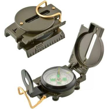 Imagem de Bússola Profissional Lorben Estilo Militar Compacta Camping Caça Trilh