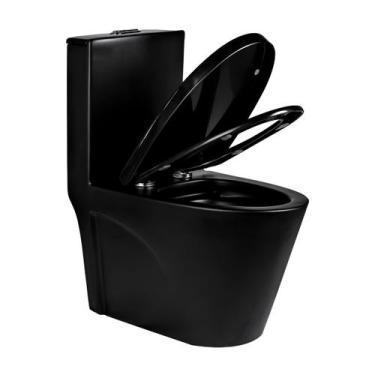 Imagem de Vaso Sanitário Monobloco Caixaacoplada Privada Londres Preto - STILLUS