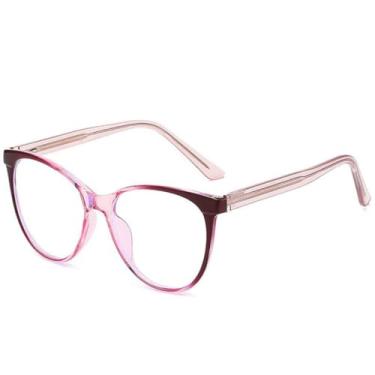 Imagem de Óculos ovais clássicos de luxo com armação grande para mulheres e homens na moda (roxo)