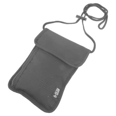 Imagem de Bolsa de pescoço multifuncional, carteira de pescoço com bloqueio de RFID, porta-passaporte para viagens, mulheres, organizador de documentos, bolsa de telefone pendurada para viagens de avião