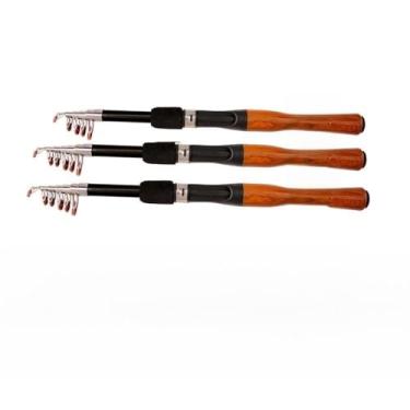 Imagem de Vara de Pesca de Viagem Vara de pesca telescópica portátil carbono para em água doce e marítima(1.3m)