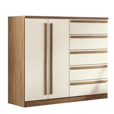 Imagem de Cômoda Málaga Gold 2 Portas E 5 Gavetas Jatobá-areia - Santos Andirá Jatobá-areia