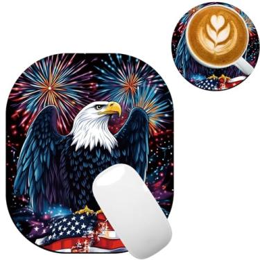 Imagem de TOEMZTFT Mouse pad pequeno, mini mouse pad 15 x 18 cm, para laptop, bandeja de teclado, mouse sem fio, casa, escritório, viagem, com base de borracha antiderrapante, tapete de mouse impermeável