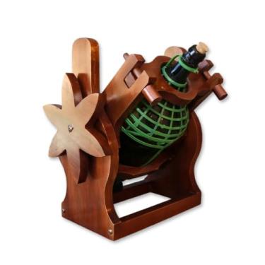 Imagem de Suporte Adega para Garrafão de Vinho em Madeira Maciça - Serve fácil - Mogno