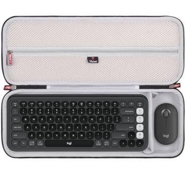 Imagem de Mchoi Capa de teclado compatível com teclado Logitech POP ICON Keys (preto, cinza, POP ICON)