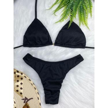 Imagem de Biquini Cortininha Calcinha Fio Duplo Asa Delta Canelado 002 - Regency