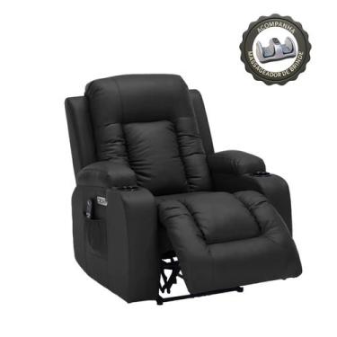 Imagem de Poltrona Reclinável Austin com Massagem Aquecimento USB USBc Brinde Ma