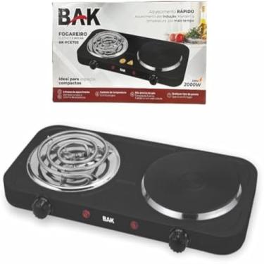 Imagem de Fogao eletrico com duas bocas e aquecimento por inducao, preto e moderno, compacto e eficiente