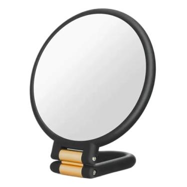Imagem de Espelho de viagem de aumento, espelho de maquiagem dobrável portátil essencial para viagem, ampliação e alça ajustável/suporte, espelho de viagem dobrável portátil para maquiagem, para maquiagem de