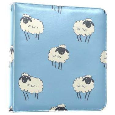 Imagem de Wassud Álbum de fotos, ovelhas fofas, autoadesivo, faça você mesmo, 10 x 15 x 7, 15 x 20 cm, livro de fotos, 3 anéis, álbum de recortes para aniversário de casamento, 20 páginas em branco