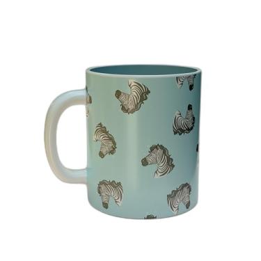 Imagem de Caneca Xícara de Café em Porcelana 300ml Com Desenho Safári Infantil Zebra