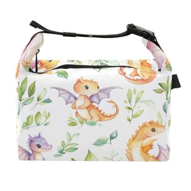 Imagem de STAYTOP Lancheira de dinossauro de desenho animado com fivela, lancheira isolada para meninos e meninas, lancheira térmica para trabalho escolar