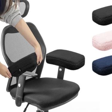 Imagem de SPRING SEAON Capas fofas de braço para cadeira de escritório (preto)